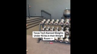 Texas Tech responds to viral video claiming they've banned dumbbells under 40 pounds (Texas Tech)